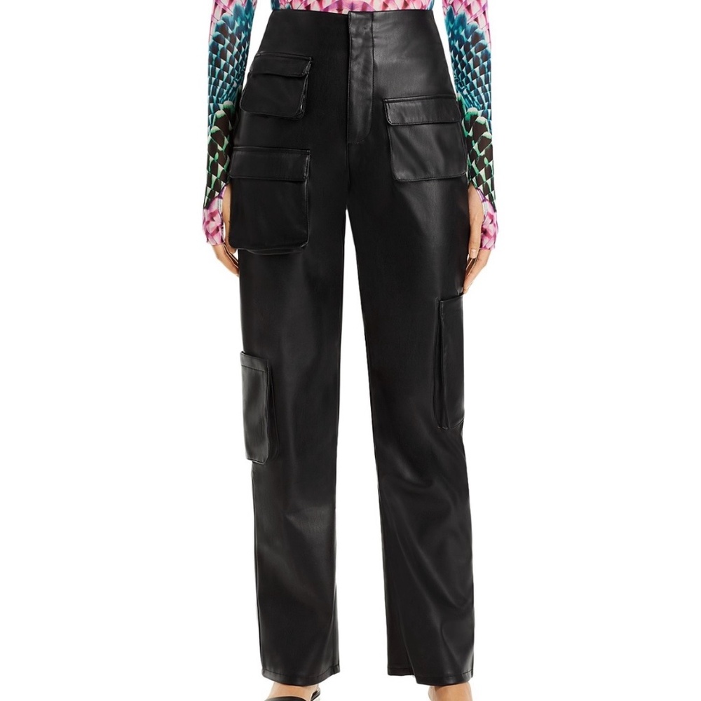 Sigmund Faux Leather Pant in Black Size 6 New